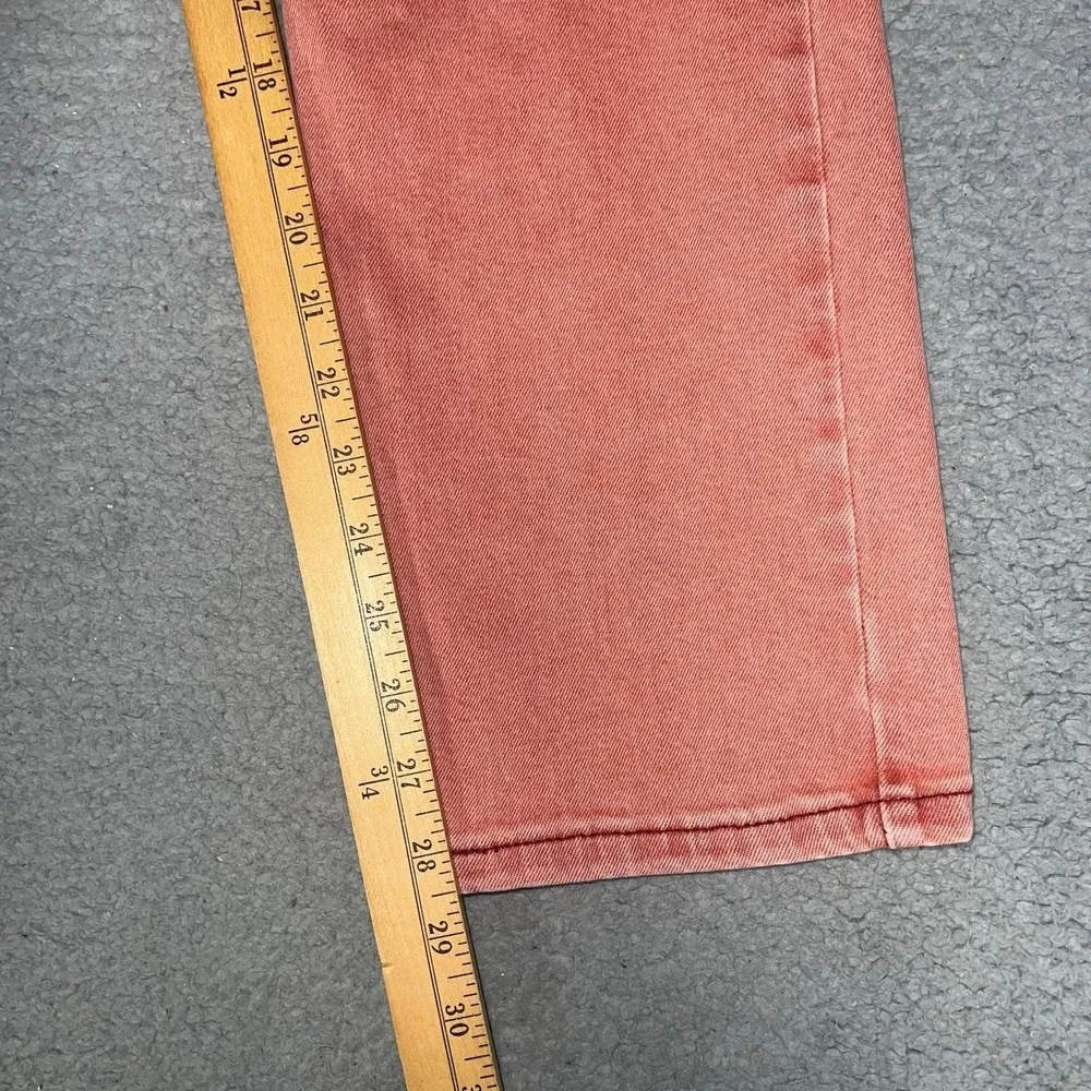 VTG Levi's 502 Jeans Men's Sz 33x32 (31x28) Salmon Pink Denim Straight Leg Pants